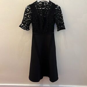 Black dress with lace detailing